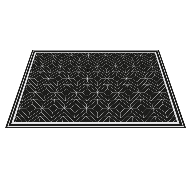 Modern placemats geometric black design - TenStickers