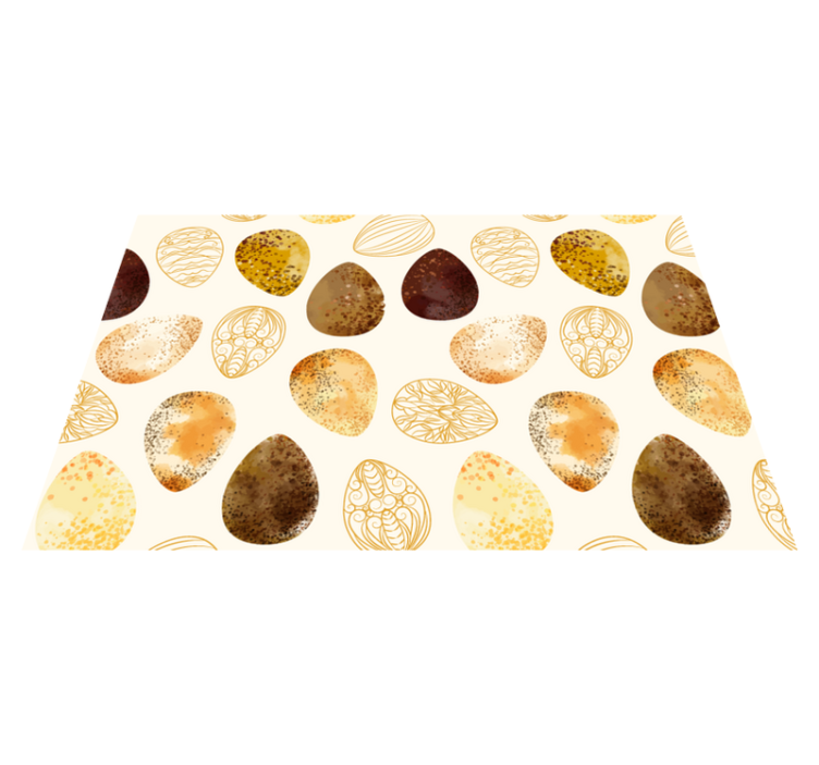 Brown egg shape  elegant placemats - TenStickers