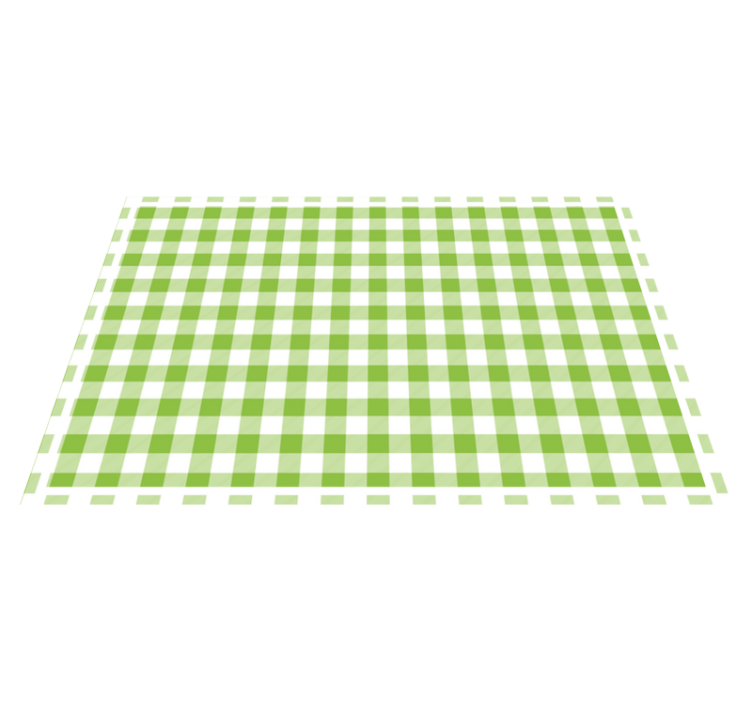 Green checkered pattern placemats - TenStickers
