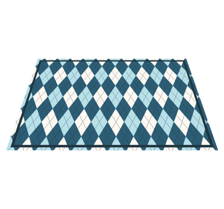 Diamond check blue pattern original placemats - TenStickers