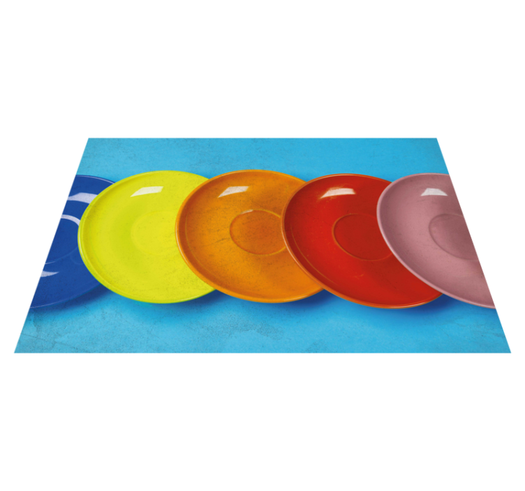 Modern placemats colourful round plates - TenStickers