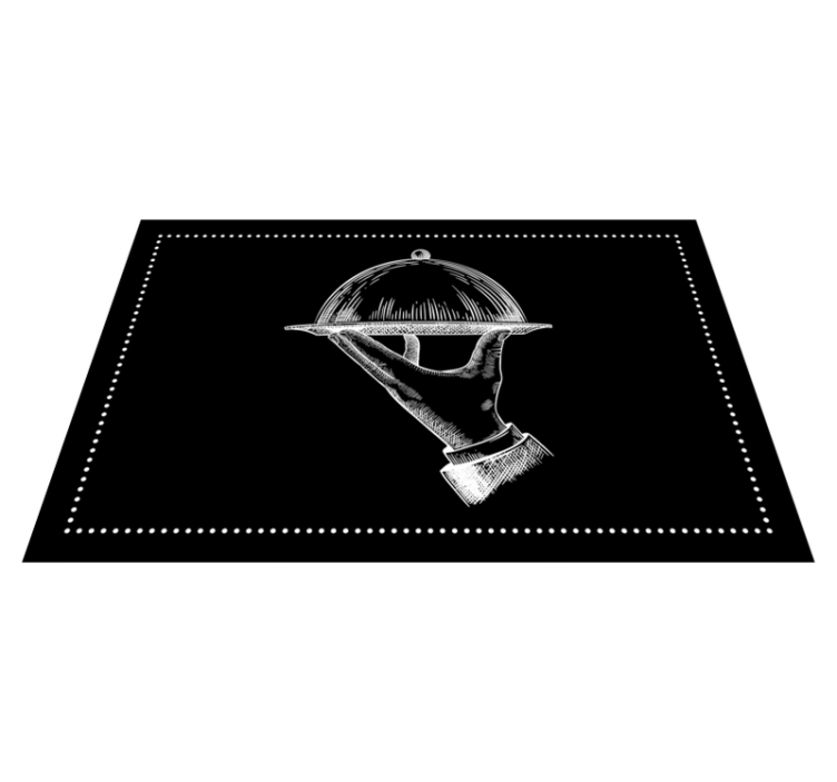 Bell service white rectangular vinyl placemats - TenStickers