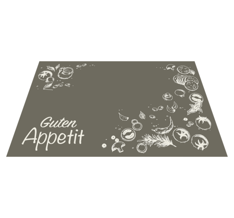 Placemat with quote life is delicious - TenStickers