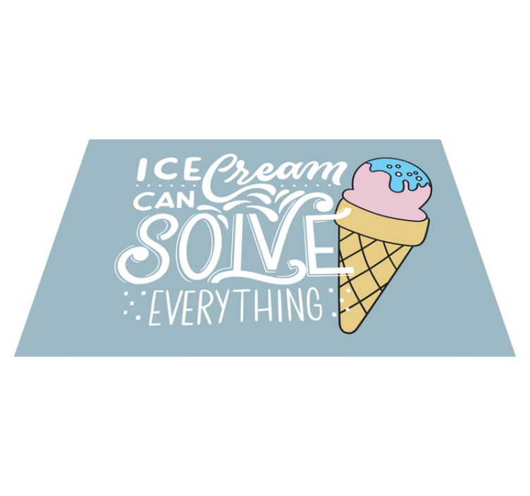 Ice cream can solve everything placemats - TenStickers