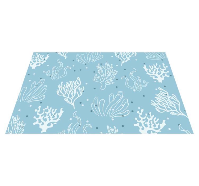 Original placemats coral pattern bowl set - TenStickers