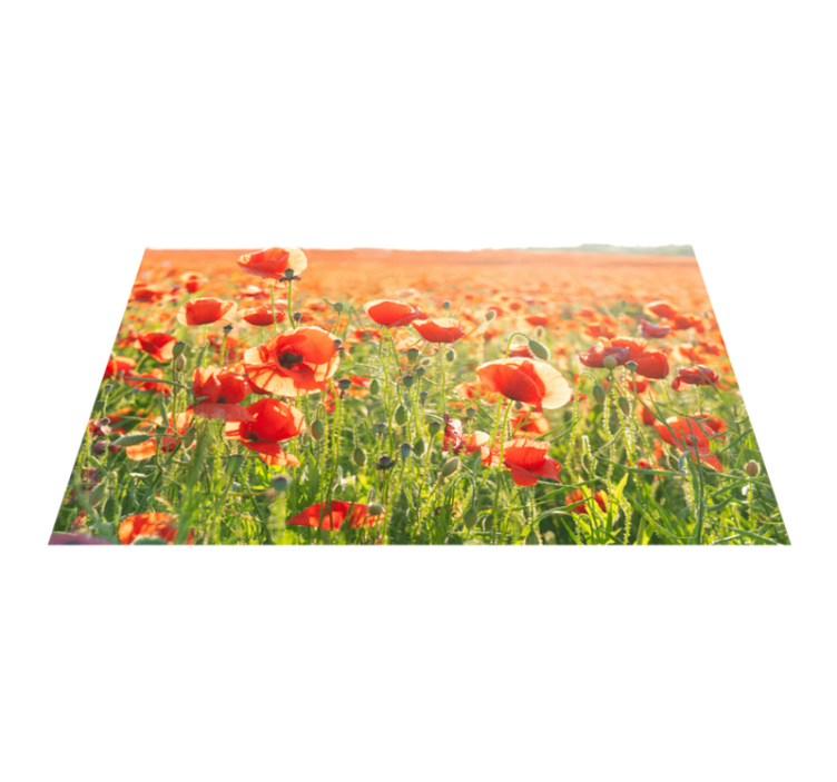 Red poppies on a sunny field original placemats - TenStickers