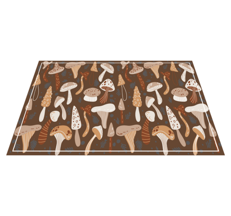 Original placemats mushroom pattern design - TenStickers