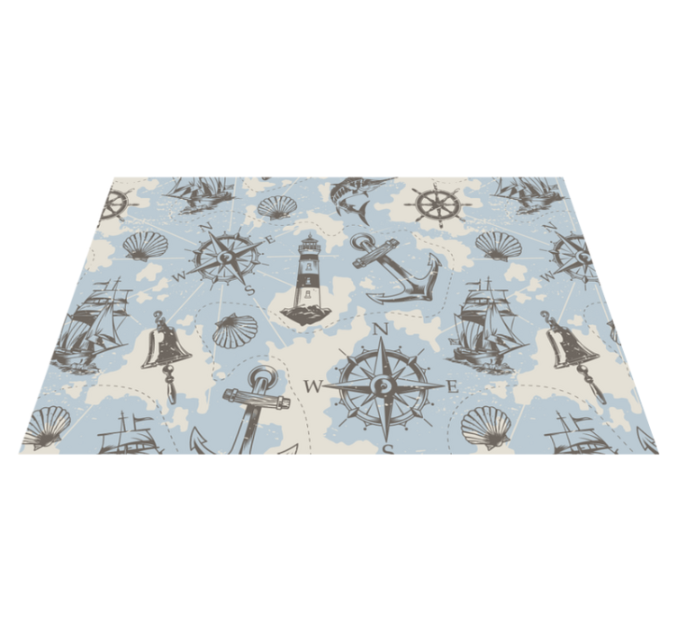 Vintage nautical pattern original placemats - TenStickers