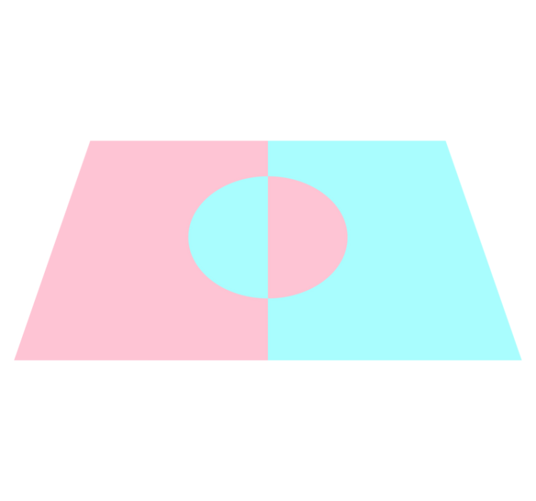 Geometric round color block original placemats - TenStickers