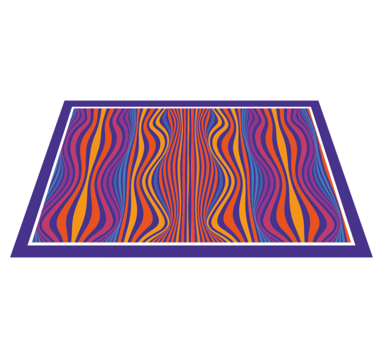 Psychedelic groovy lines original placemats - TenStickers