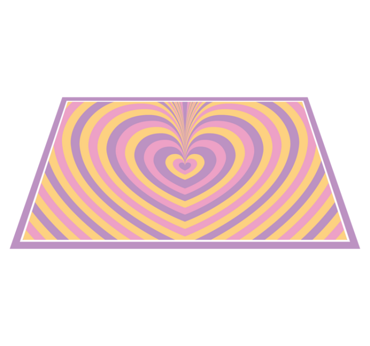 Psychedelic groovy heart original placemats - TenStickers