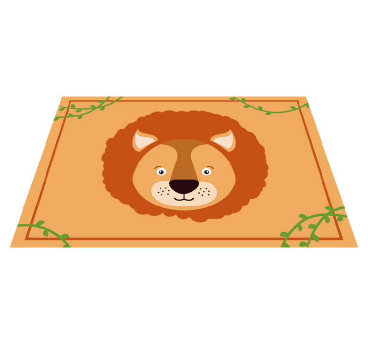 Cute lion drawing children placemats - TenStickers