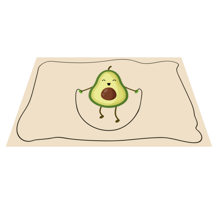 Children placemats happy avocado sweater - TenStickers