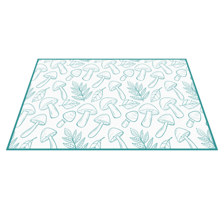 Mushroom leaf pattern placemats - TenStickers