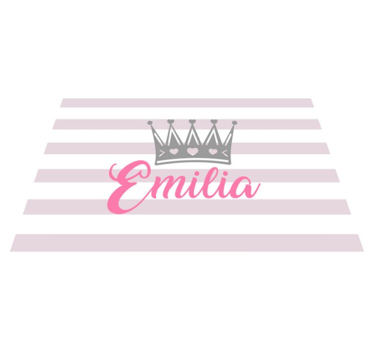 Silver crown with name Personalised placemats - TenStickers