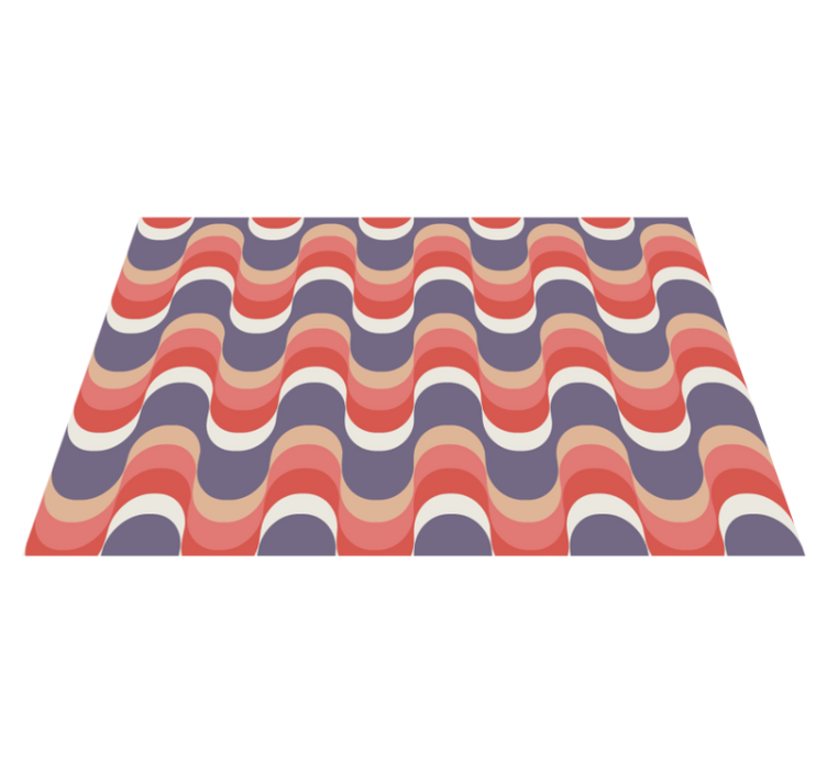 Geometric retro groovy pattern placemats - TenStickers