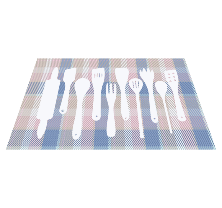 Modern placemats for a checked table surface - TenStickers
