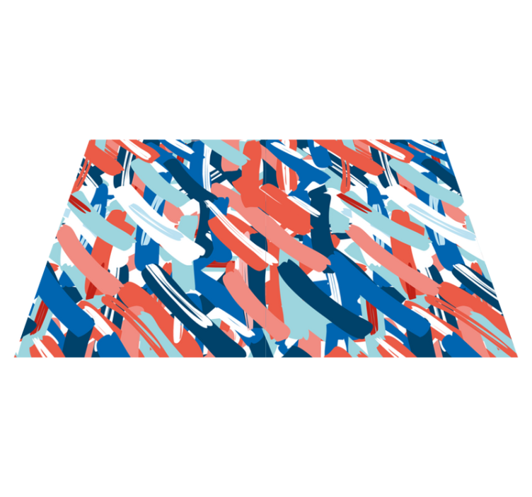 Modern placemats colorful abstract stripes - TenStickers
