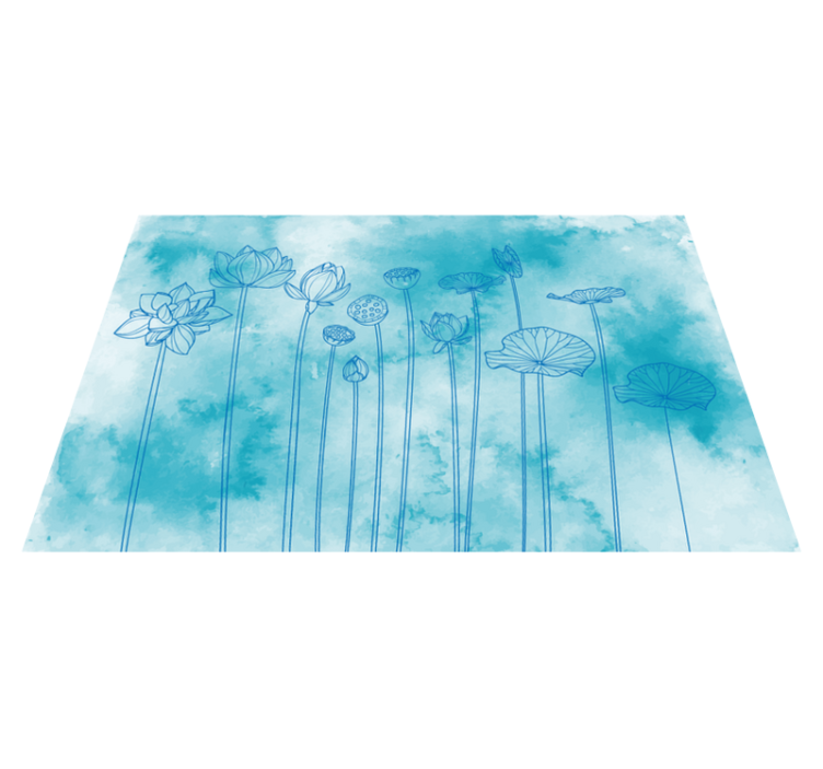 Lotus floral patterns placemats - TenStickers