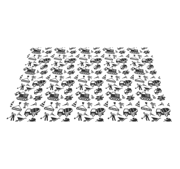 Children placemats with construction themed patterns - TenStickers