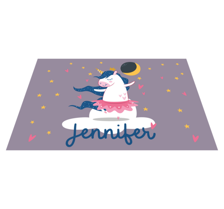 Children placemats unicorn dance party - TenStickers