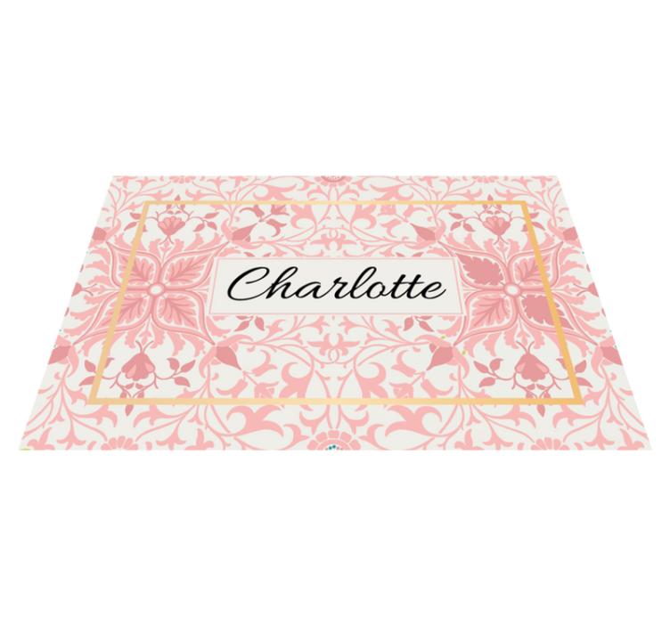 Personalised placemats customized floral design - TenStickers