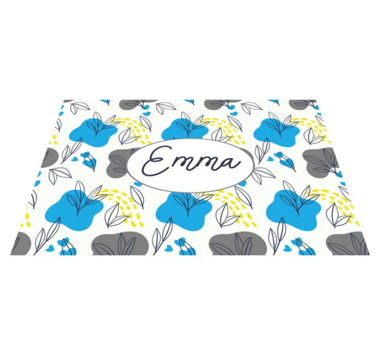 Personalised placemats custom flower arrangement - TenStickers