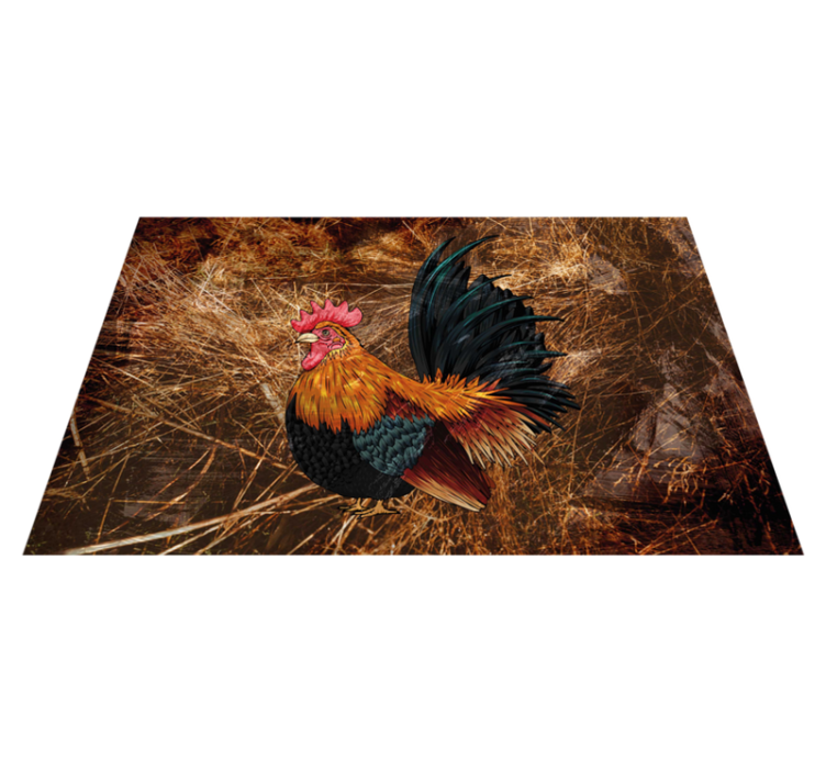 Original placemats with colorful rooster artwork - TenStickers