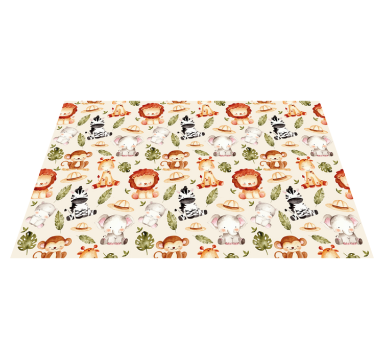 Beige safari children placemats - TenStickers