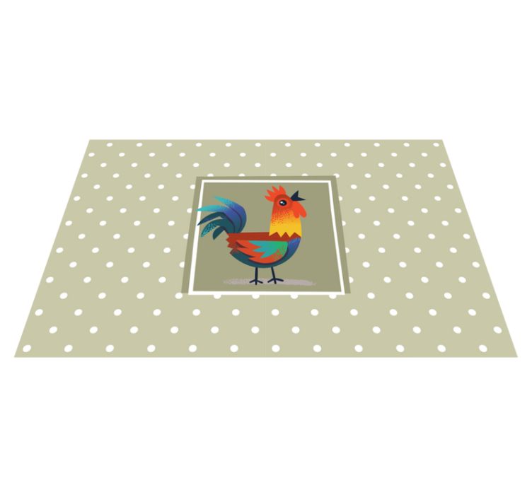 Children placemats colorful rooster art - TenStickers