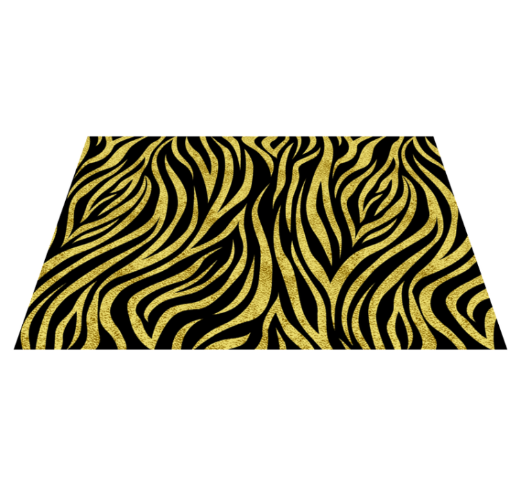 Gold and black zebra pattern original placemats - TenStickers