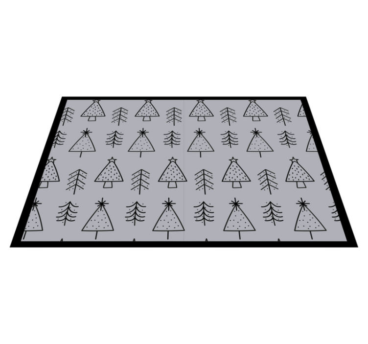 Christmas placemats with elegant christmas trees - TenStickers