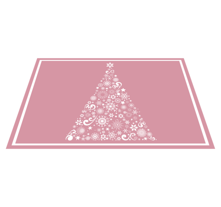 Festive tree on pink Christmas placemats - TenStickers