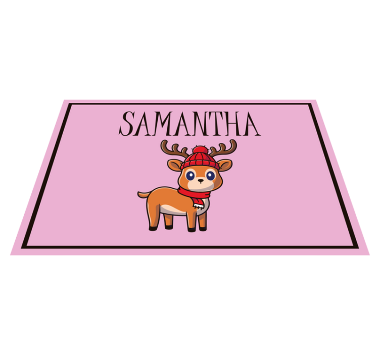 Children placemats adorable reindeer design - TenStickers