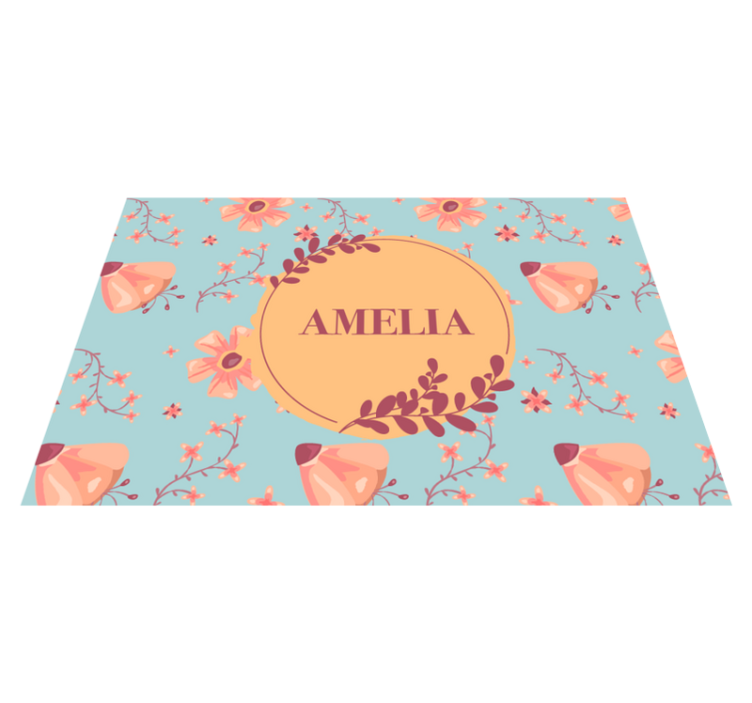 Personalised placemats botanical name design - TenStickers