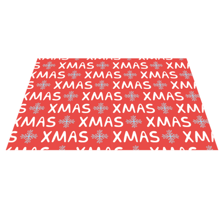 Christmas placemats festive red holiday design - TenStickers