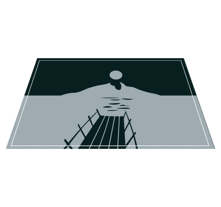 Modern placemats bridge over water - TenStickers