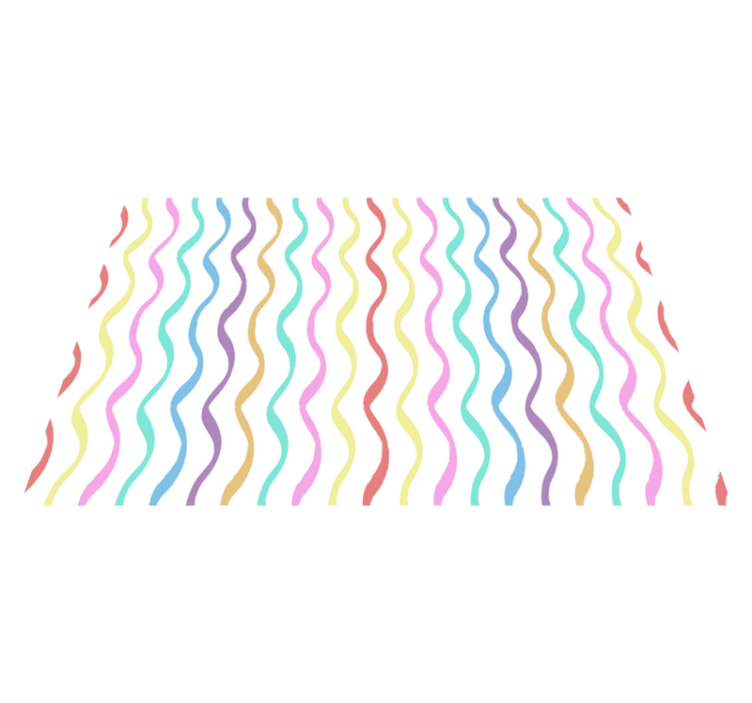 Rainbow wave pattern original placemats - TenStickers