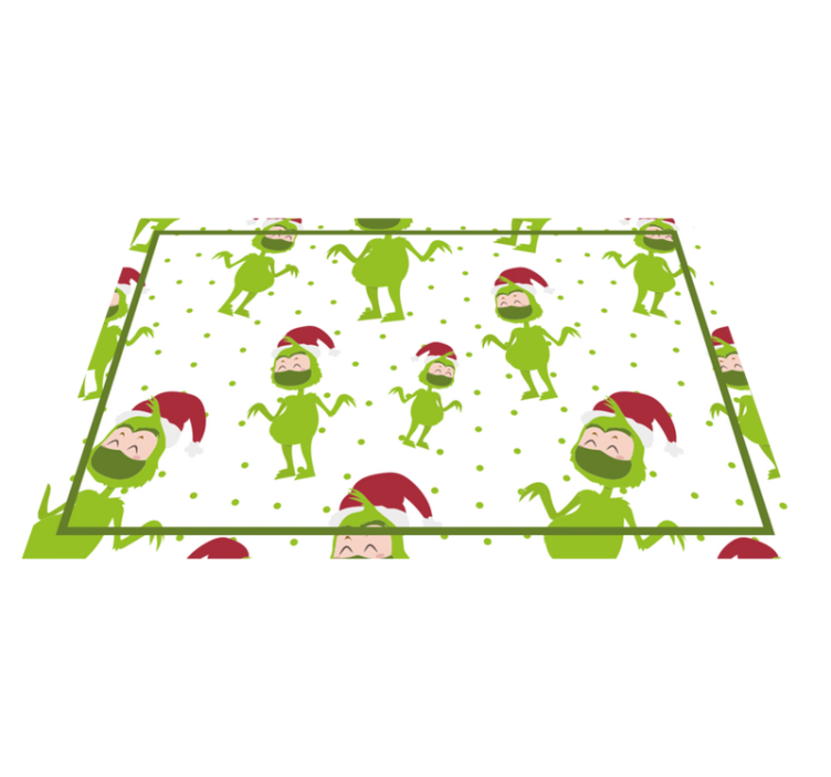 Christmas placemats featuring joyful grinch characters - TenStickers
