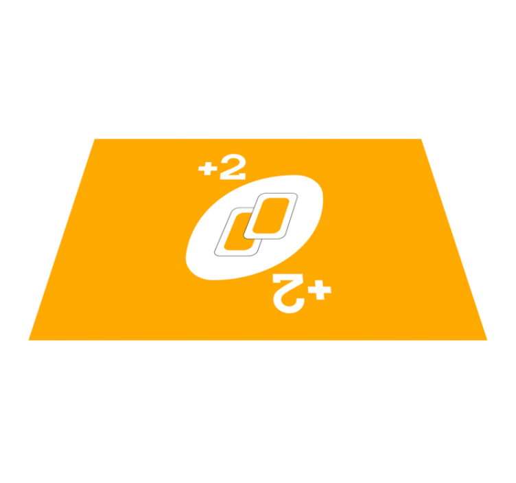 UNO cards plus two in yellow original placemats - TenStickers