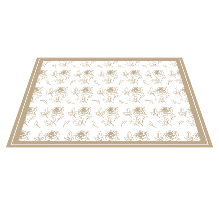 Detailed rose pattern  beige elegant placemats - TenStickers