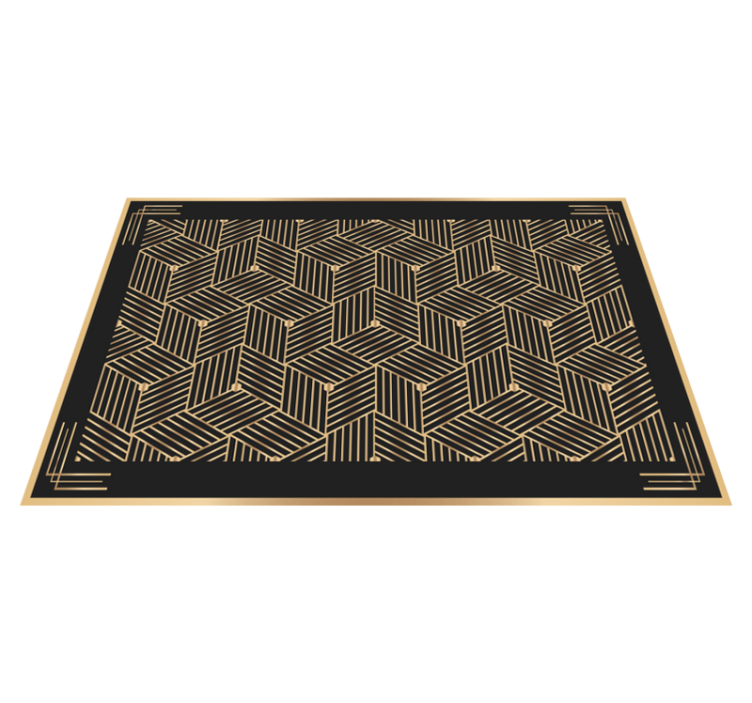 Placemat geometric golden pattern design - TenStickers