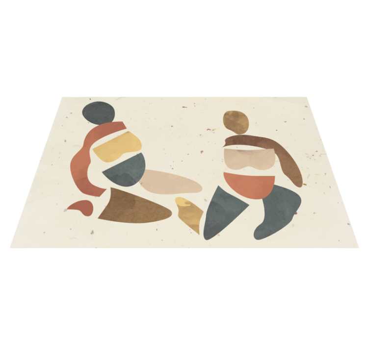 Abstract Human Figures modern placemats - TenStickers