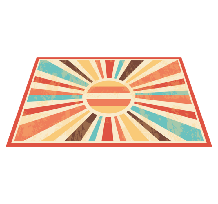 Colorful retro sun rays original placemats - TenStickers