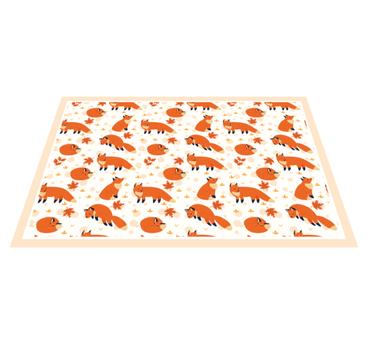 Children placemats with joyful fox designs - TenStickers