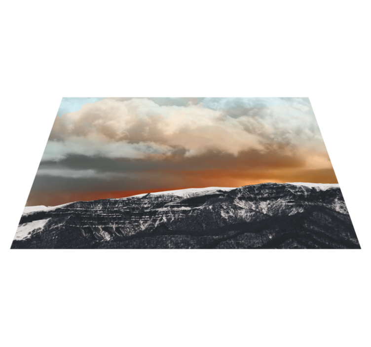 Mountain sunset horizon placemats - TenStickers