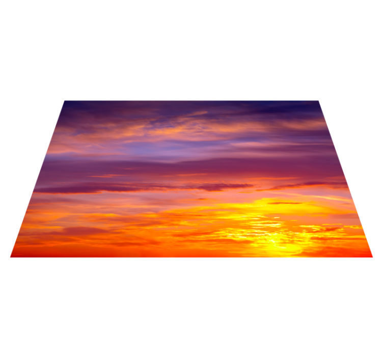 Modern placemats sunset horizon view - TenStickers