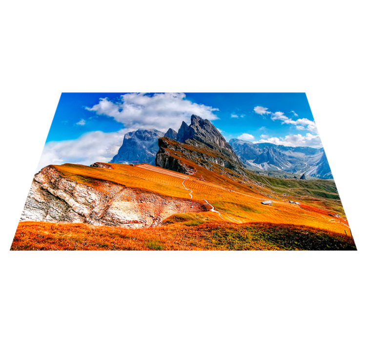 Modern placemats mountainous scenic landscape - TenStickers