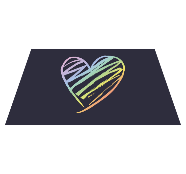 Original placemats colorful heart shape - TenStickers