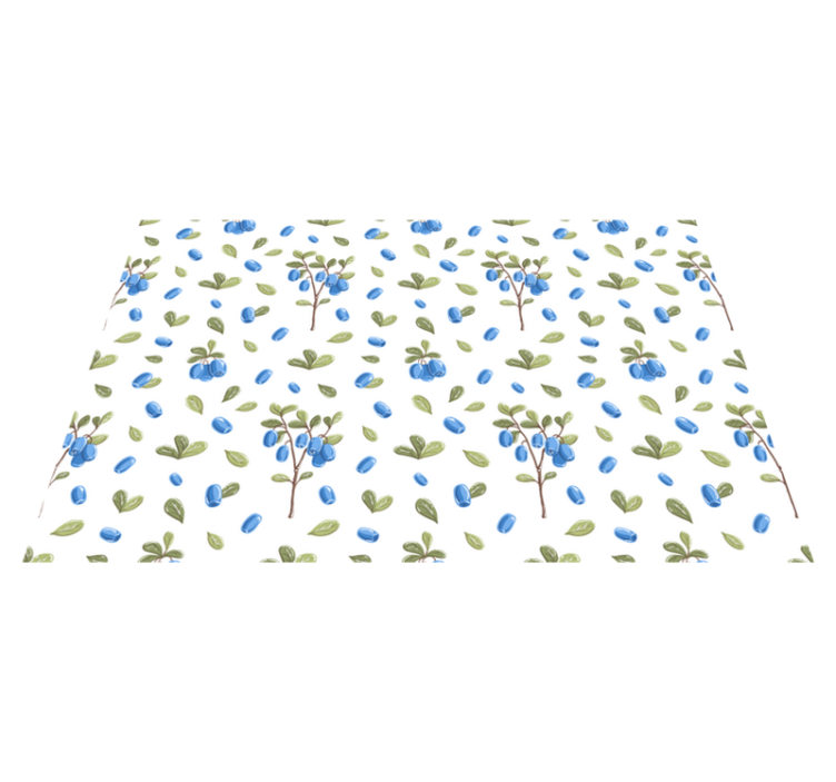 Botanical blue pattern placemats - TenStickers